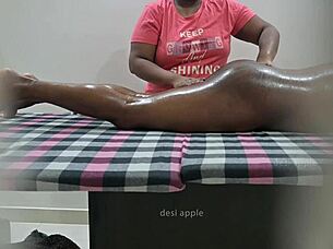 What's happening in this Sri Lankan spa hidden cam? Massage turns steamy