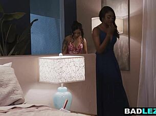 Petite Ebony Teen Fucks Asian Bestie