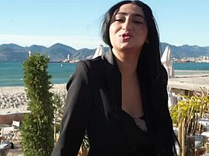 Didi dominates with big natural tits. French arab milf takes control.