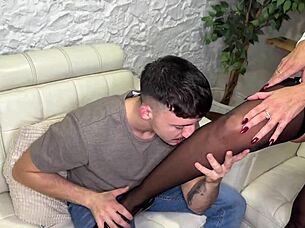 fucking two milfs in stockings is so hard