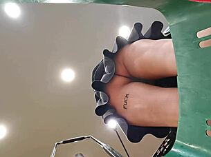 Bold ass hunter stalks mexican milf in supermarket