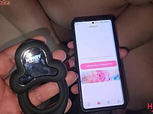 Submissive BBW Spreads for Assfucking and Creampie with Vibrating Ring