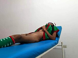 im in the massage parlor dressed as a goblin woman while i wait for my boyfriend to have sex