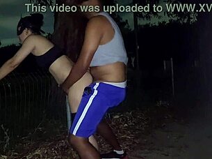Night Run Ends In Intense Sex In Park
