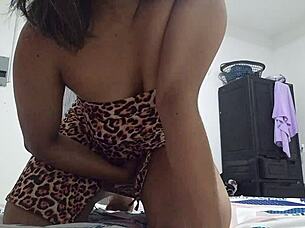 Stepmother In Tigress Costume Masturbates And Cums In Wet Panties!