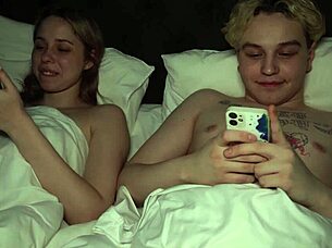 Pretty Young Blonde Babe Prefers Quickie Doggystyle Sex Over Browsing Insta