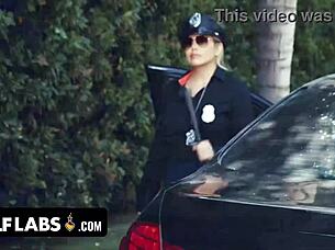 policewoman teaches two lover's lesson bout respecting authority & never missing school