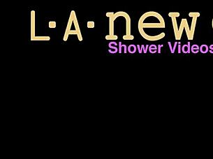 Cute teen blonde showers after uncle's pov massage interview