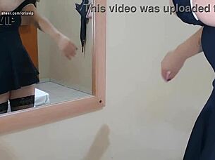 wife gets dominated and submissive while husband waits outside the room with cristina almeida