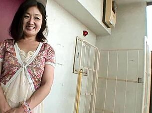 i can't believe how hairy j-granny chiyo yamabe's pussy is, soaked in creampie after intense banging