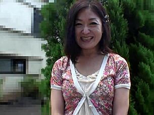 i can't believe how hairy j-granny chiyo yamabe's pussy is, soaked in creampie after intense banging