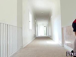 Petite Inked Lesbian Teen Devours Milf