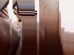 Naejae enjoys the hard pressure water in the shower