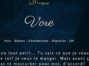 European Tall Huge Giantess Gives French Audio Jerk Off Instructions In Vore Porn