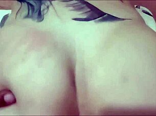 Intense blowjob from colored hair teen on monster cock