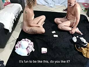 Step-niece rides uncle after card game!