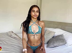 veronica gonzales, take my cock in your first anal scene