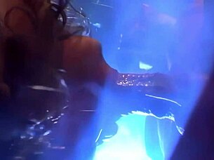 pretty brunette rides partner in nature setting