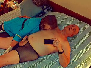 Granny nurse deepthroats patient. New year hardcore action.