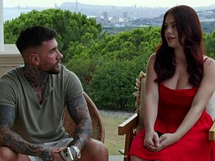 Curvy Redhead Babe In Lingerie Sucking And Fucking With Two Young 18+ Studs