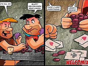 the flintstones say, 'join our poker table orgy?' porn toons