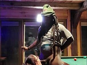 white slut wife loves sucking big black cock bareback