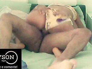 Homemade Couple's Big Ass Morning Fuck in Pajamas