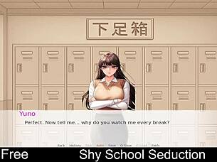 shy school seduction in an interactive erotic hentai game