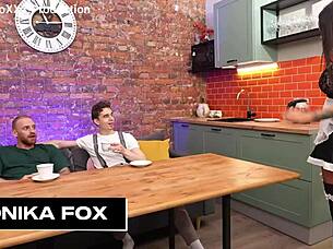 housewife monika fox punished for bad dinner with anal and cum in mouth