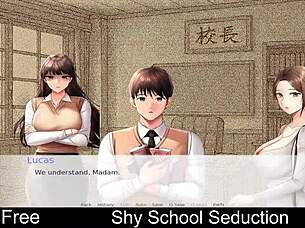 shy school seduction in an interactive erotic hentai game