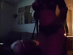 Latina tease strips and shakes her big ass for you