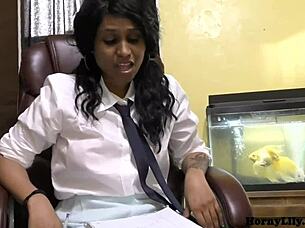 Horny Indian Milf Role Plays Virgin College Girl Dirty Talking In Hindi