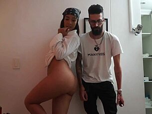 hot shower with latina