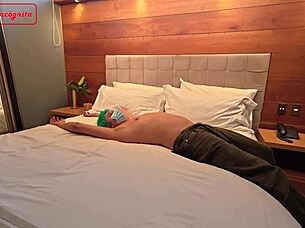 Zoro in cosplay gets blowjob, cowgirl ride, and creampie in bisexual roleplay.