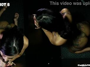 gloryhole secrets - can lily swallow this cumshot size?