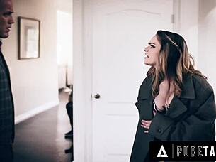 Pure Taboo pervert dilf shows caught stripper stepbae Athena Faris who's the alpha with masturbation and facial