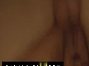 busty milf plays with pussy, waiting for daughter's husband to fuck her