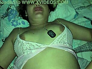 blonde latina gets fucked before bed in pajamas on the bed