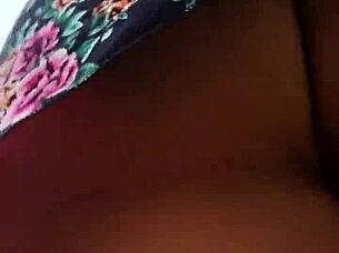 I follow and lift her skirt in the street, flashing her huge blonde ass 😏