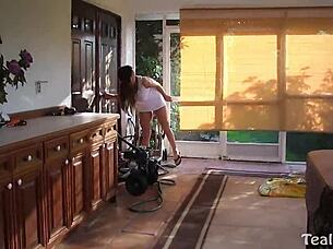 Vicky Vette relaxes by the pool