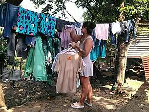 Fulfilling pregnant wife's lesbian cravings with sucking and assfucking