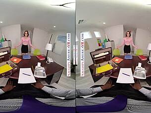 Feeling Kenzie's tits fuck you in office