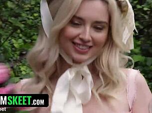 hey, lexi lore is gagging on that monster cock and getting railed hard