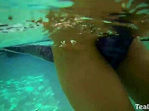 Vicky Vette relaxes by the pool