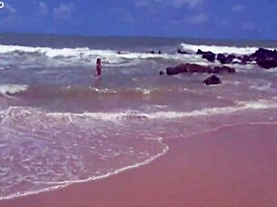 Showing everything on nudist beach, guys crazy for blowjob and anal?