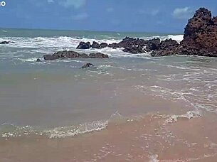 Showing everything on nudist beach, guys crazy for blowjob and anal?