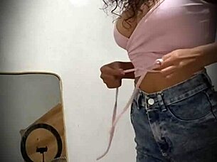 Hidden Camera Captures Busty Colombian Model With Perfect Body In Public Spying