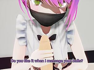 towa gives me her special service with footjob blowjob and jerk off instructions till cum