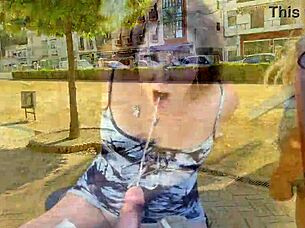 Outdoor sex with licking, rimming, and cum on face in the park