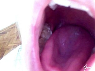 Tongue saliva throat fetish with young 18+ blonde amateurs